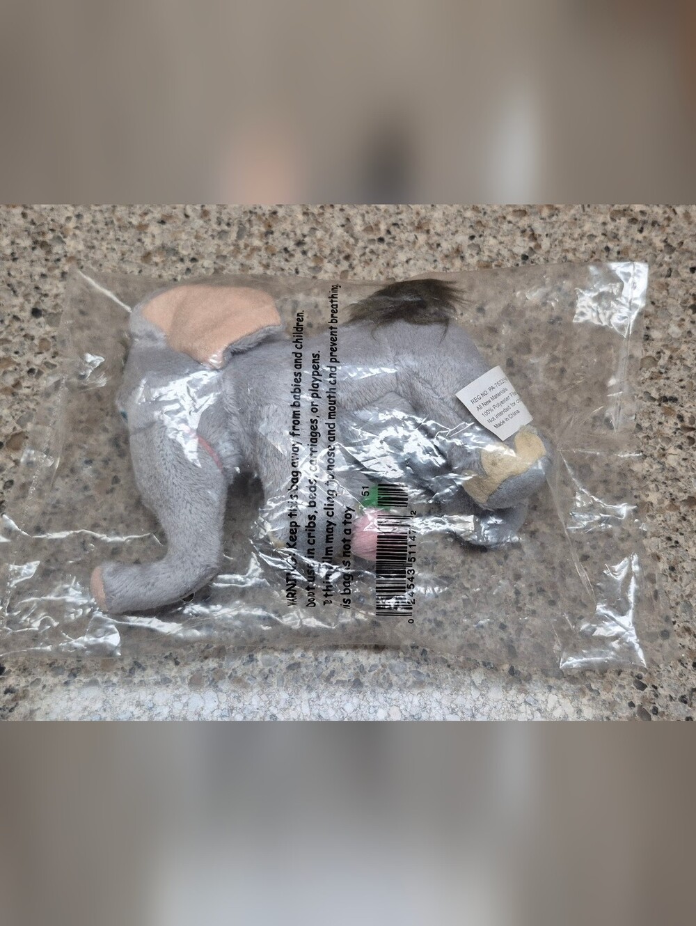 Horton Hears A Who Elephant Plush Movie Promo Toy Bagged Open Seam Clover